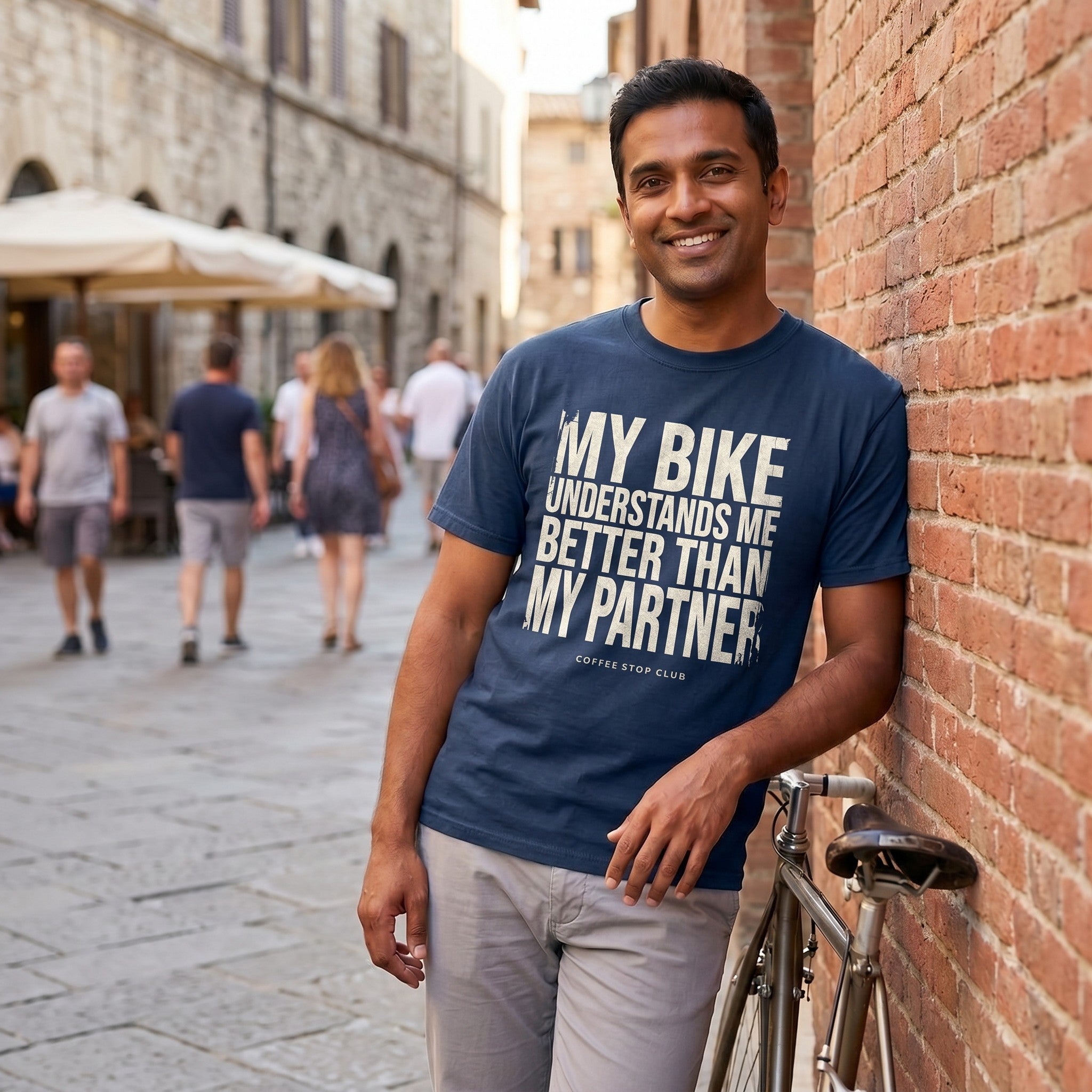 My Bike - My Partner - Just Sayin' T‑Shirt — Midnight lifestyle