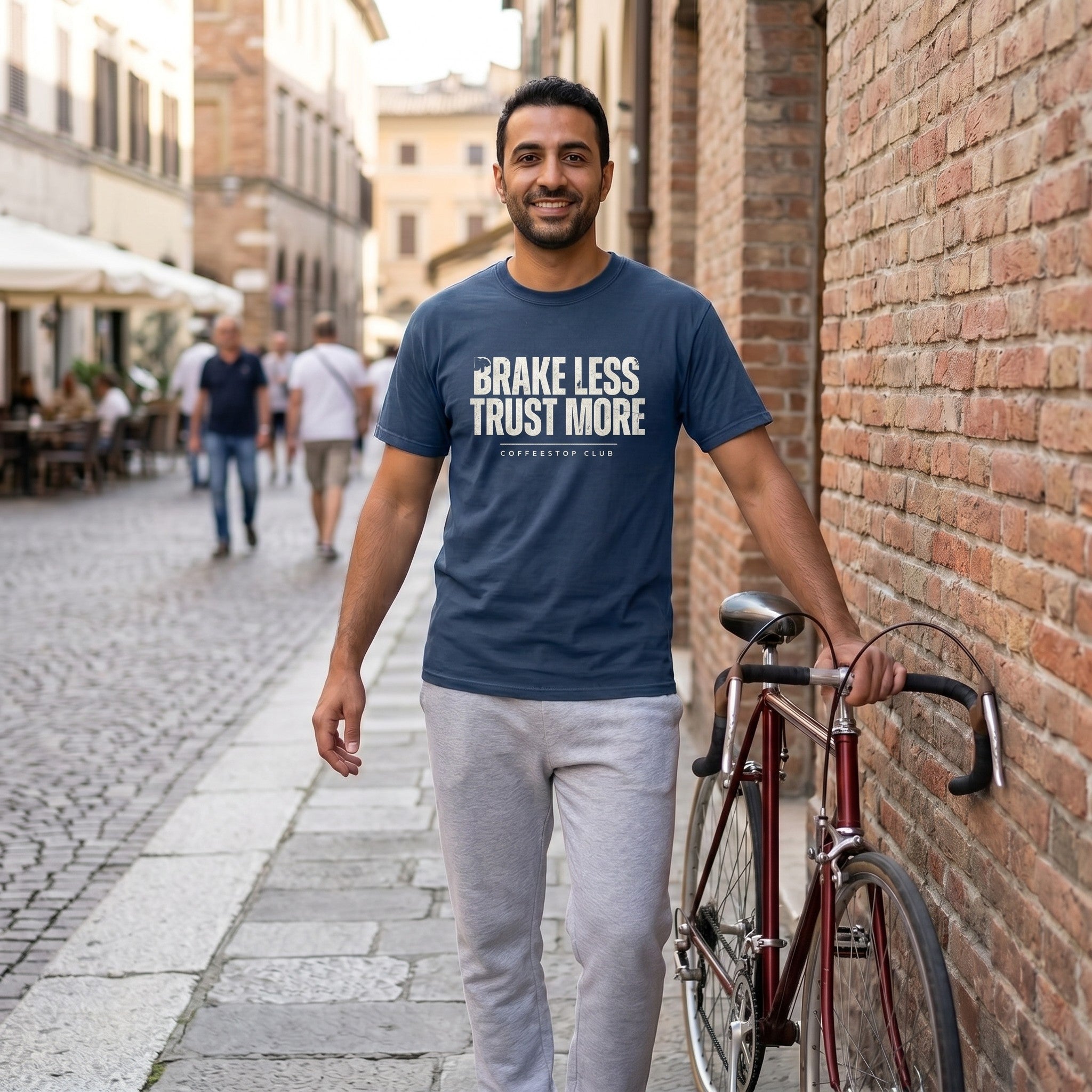 Brake Less Trust More T‑Shirt — Midnight lifestyle