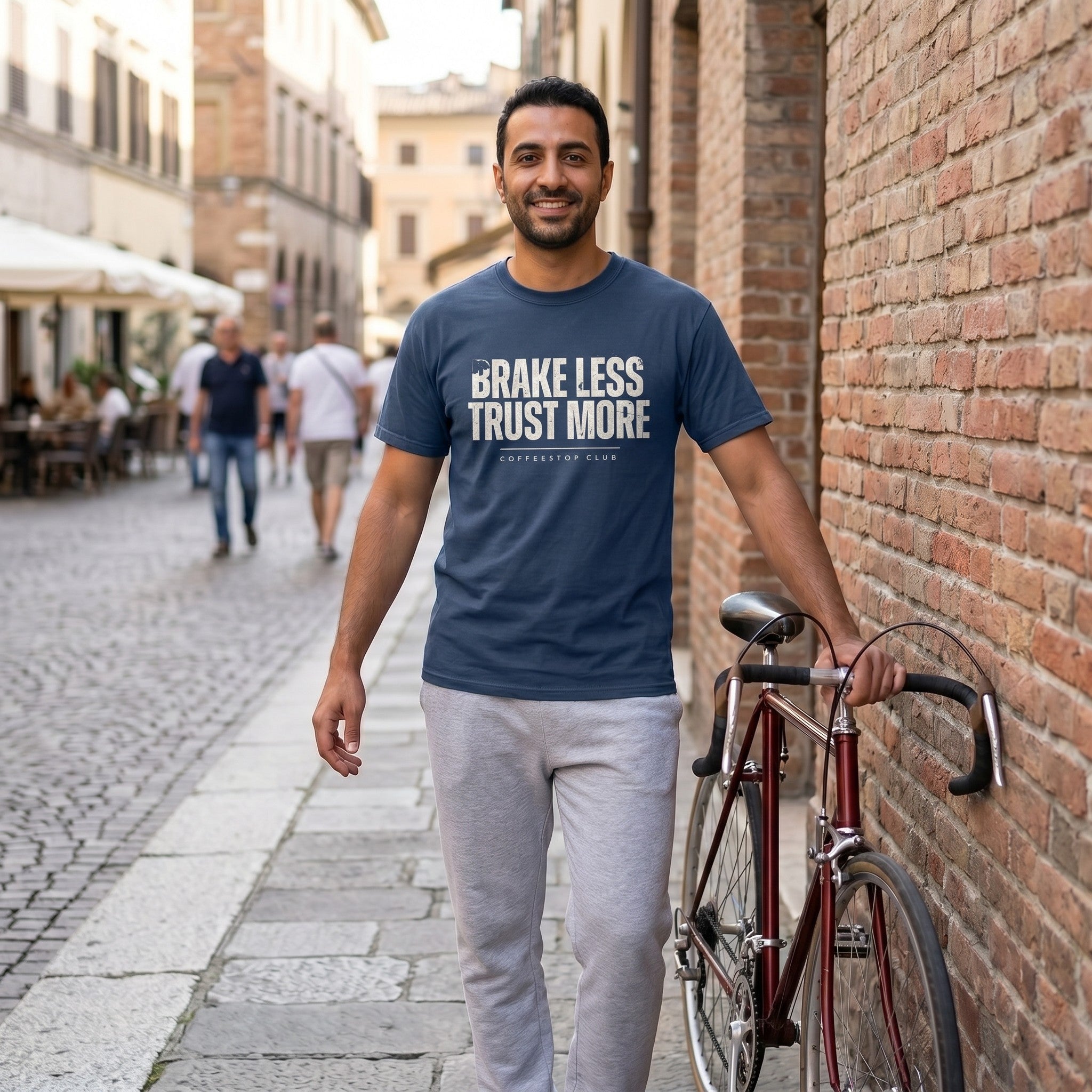Brake Less Trust More T‑Shirt — Midnight lifestyle