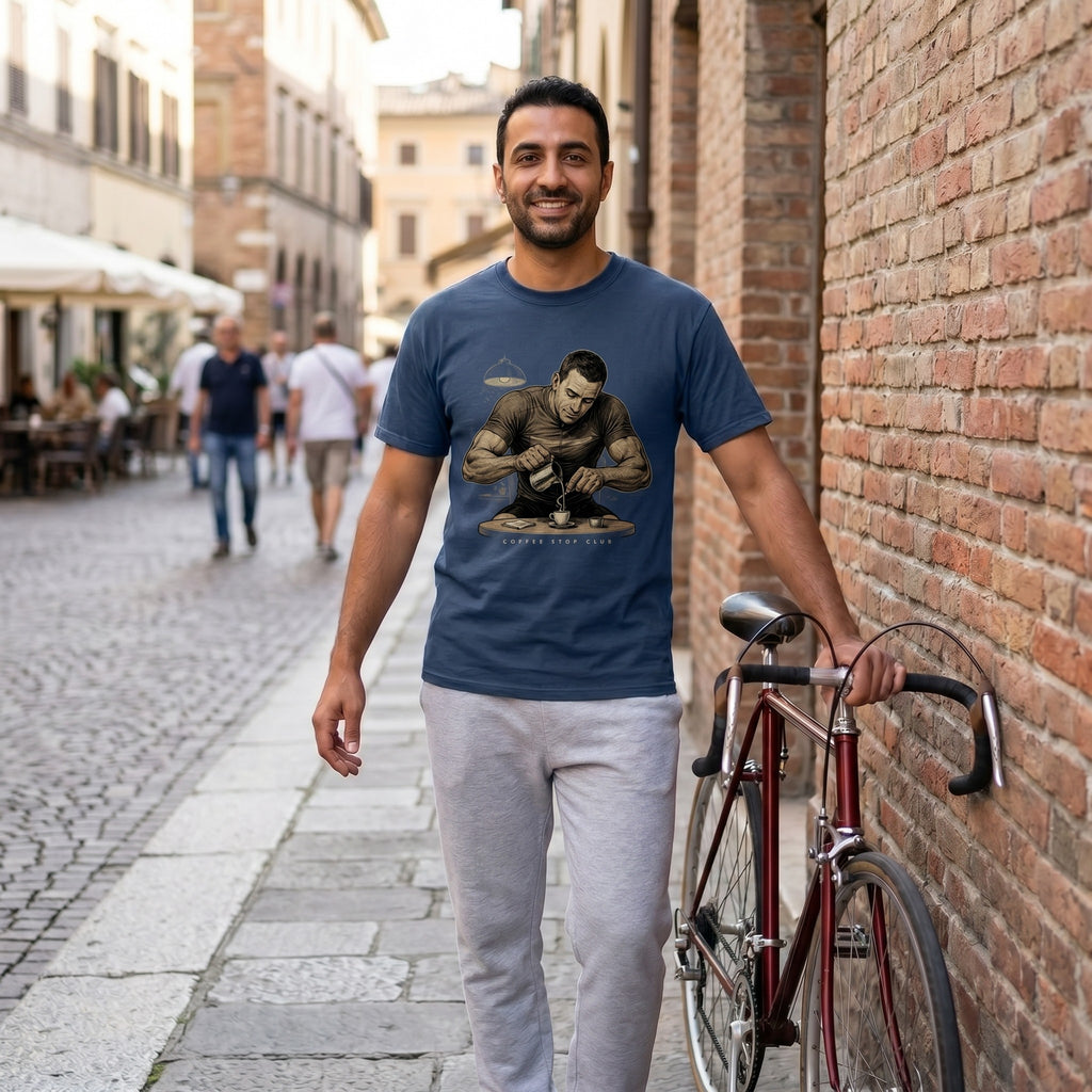 Espresso Stop Cycling T-Shirt — Midnight lifestyle