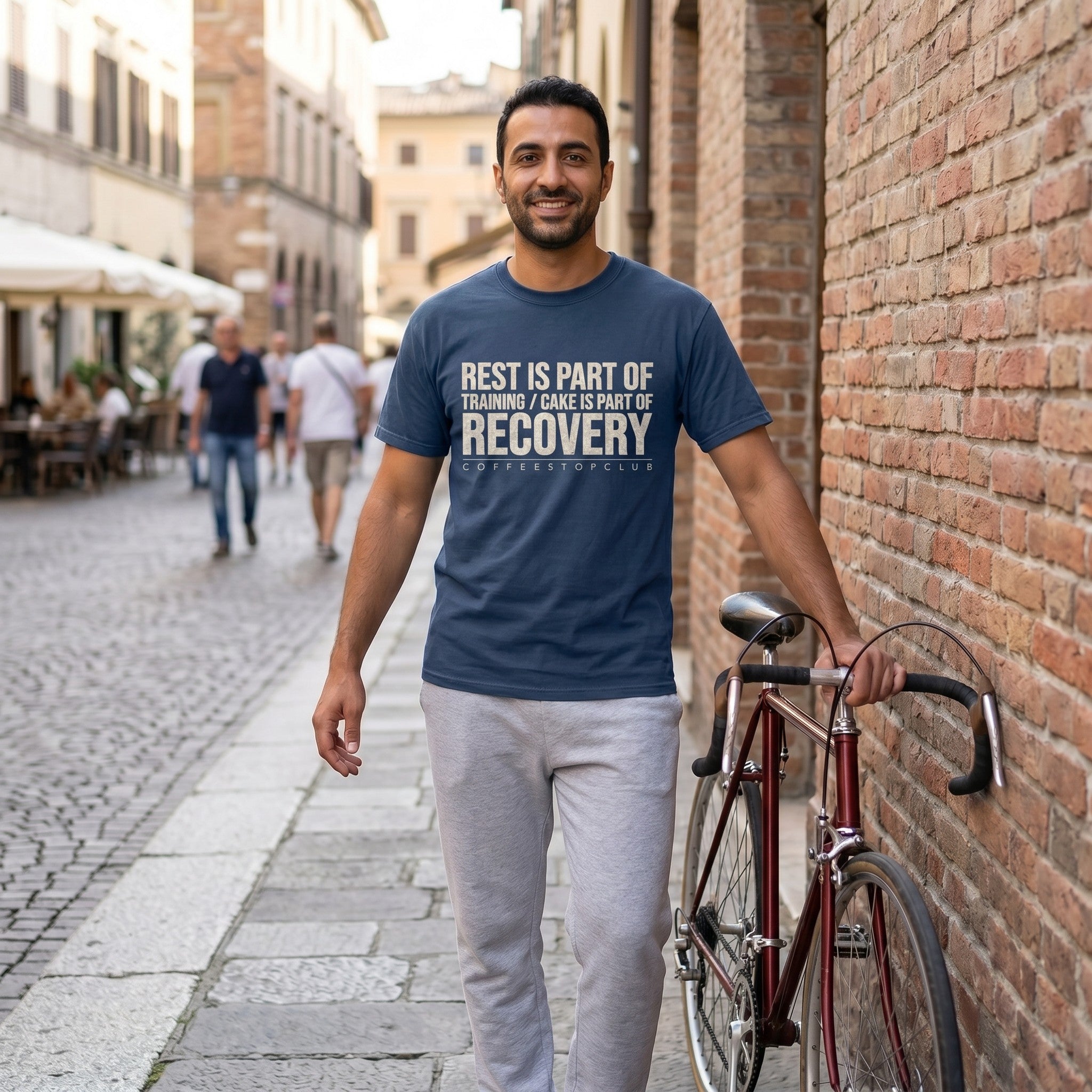 Rest is Recovery T‑Shirt — Midnight lifestyle