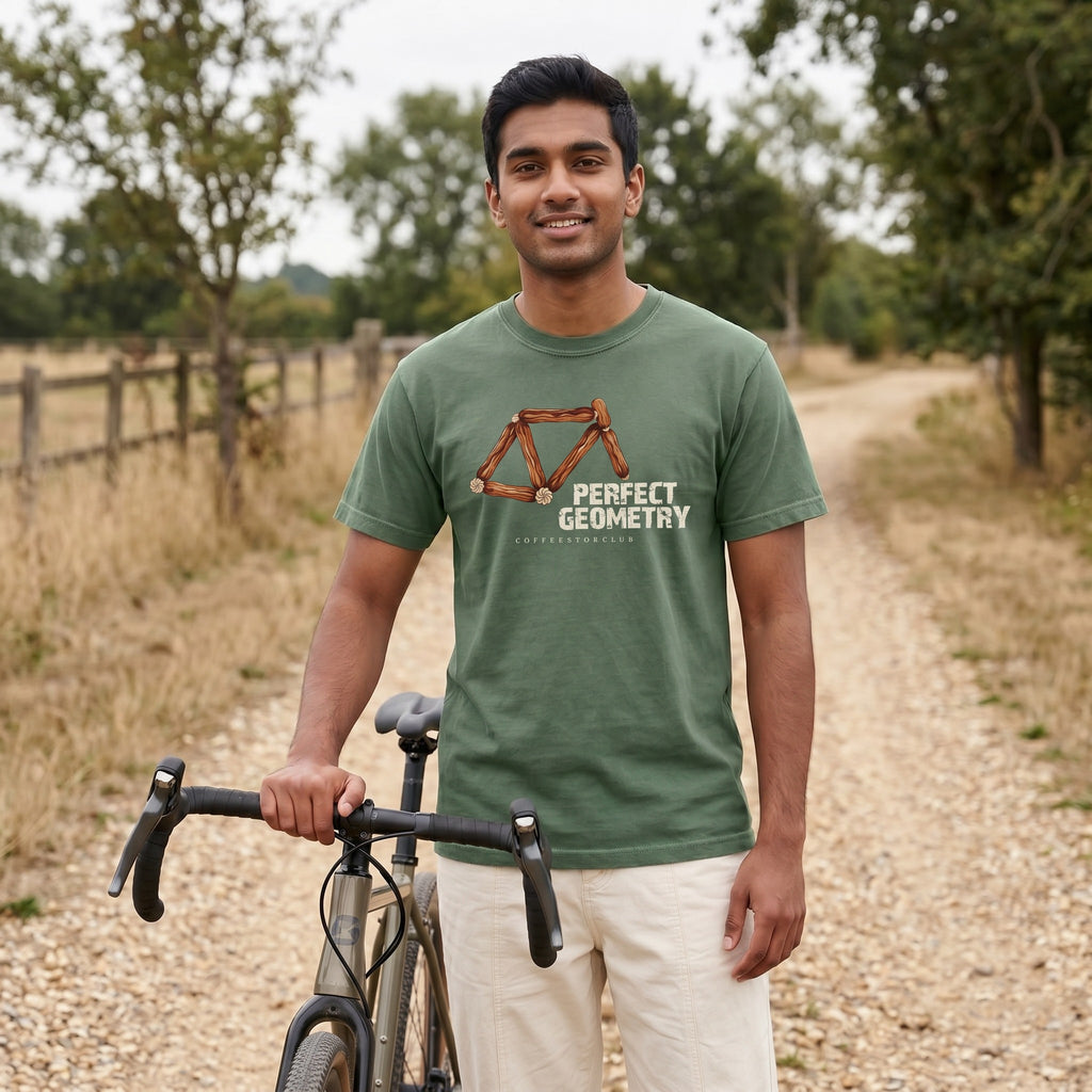 Perfect Geometry T‑Shirt — Moss lifestyle