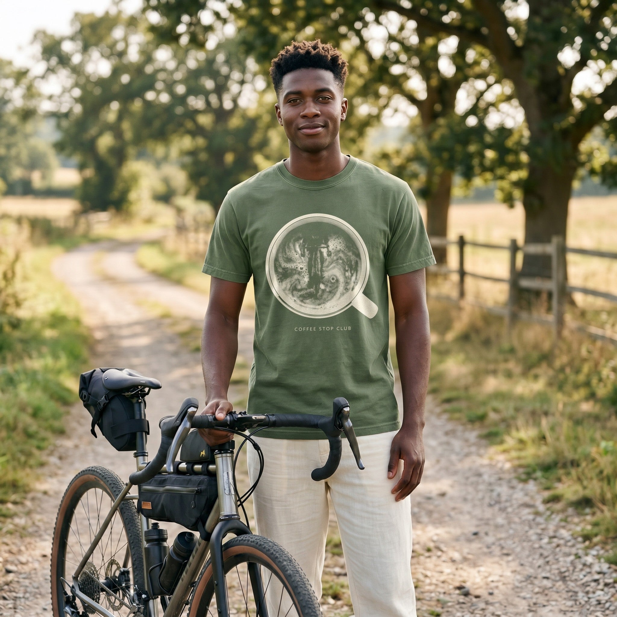 Crema de la Crema Cycling T-Shirt — Moss lifestyle