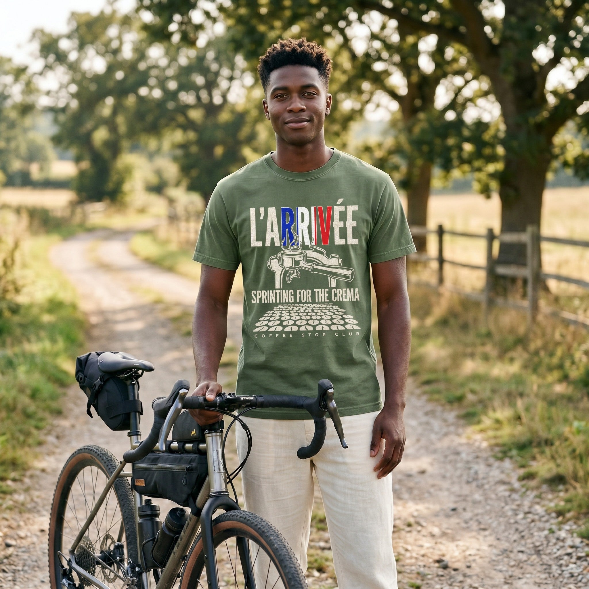 L'Arrivée TdF Cycling T-Shirt — Moss lifestyle