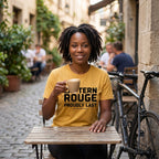 Lanterne Rouge Cycling T‑Shirt — Mustard lifestyle