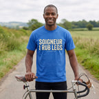 Soigneur Leg Rub Tour T‑Shirt — Mystic Blue lifestyle