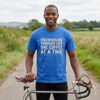 Freewheeling Life T‑Shirt — Mystic Blue lifestyle