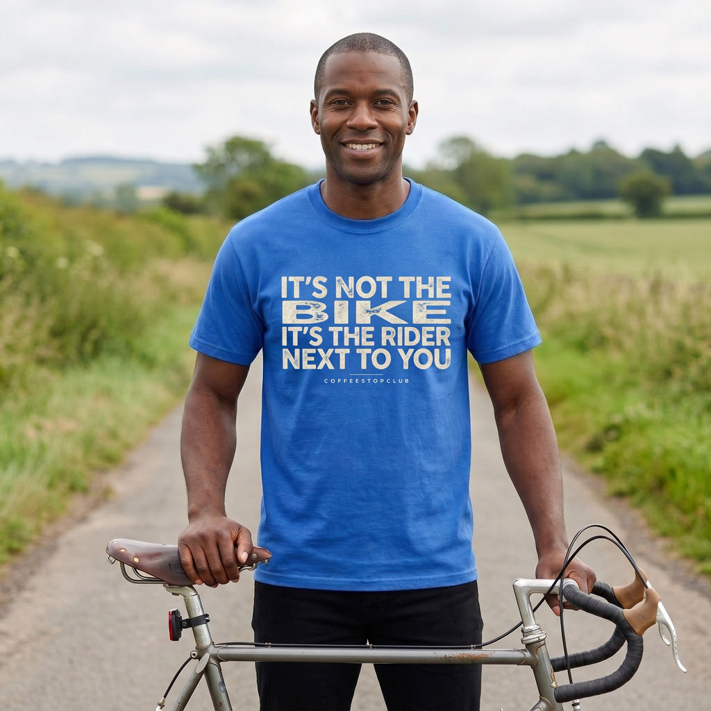 It's Not The Bike T‑Shirt — Mystic Blue lifestyle