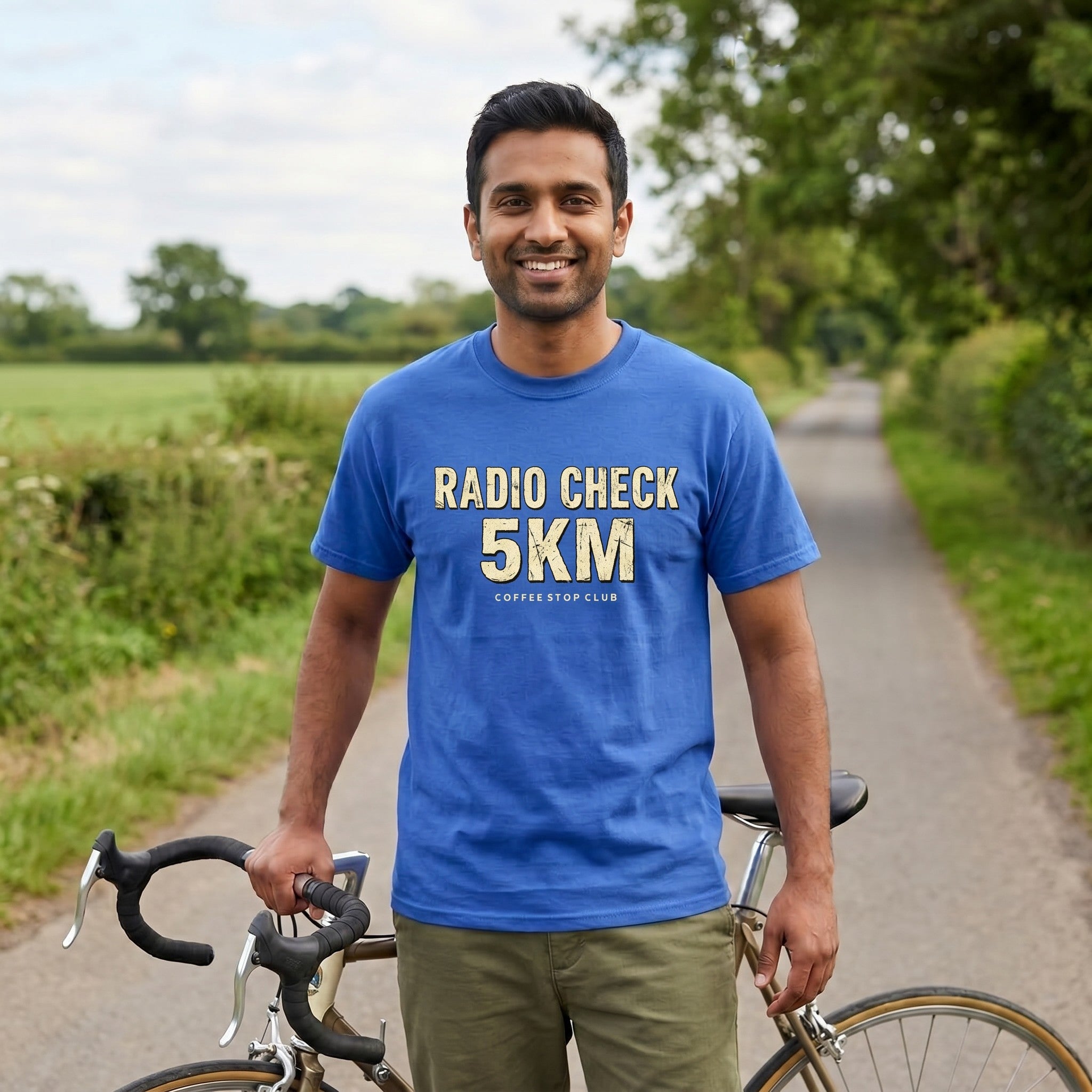 Radio Check 5Km Tour T‑Shirt — Mystic Blue lifestyle