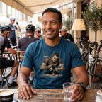 Espresso Stop Cycling T-Shirt — Navy lifestyle