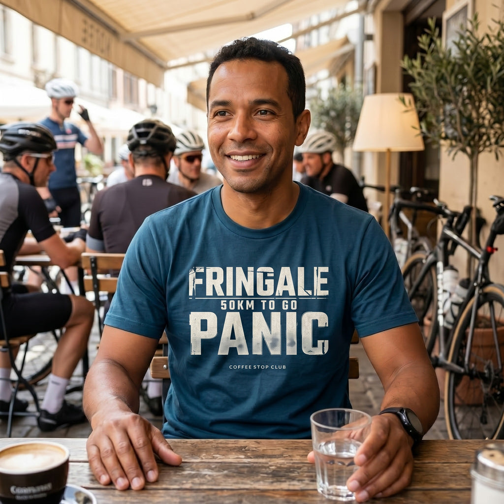 Fringale Bonk Tour T‑Shirt — Navy lifestyle