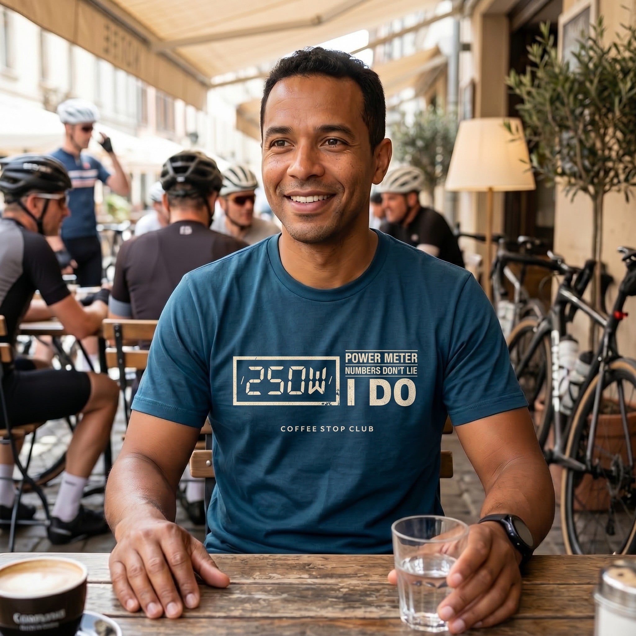 250 Watts T‑Shirt — Navy lifestyle