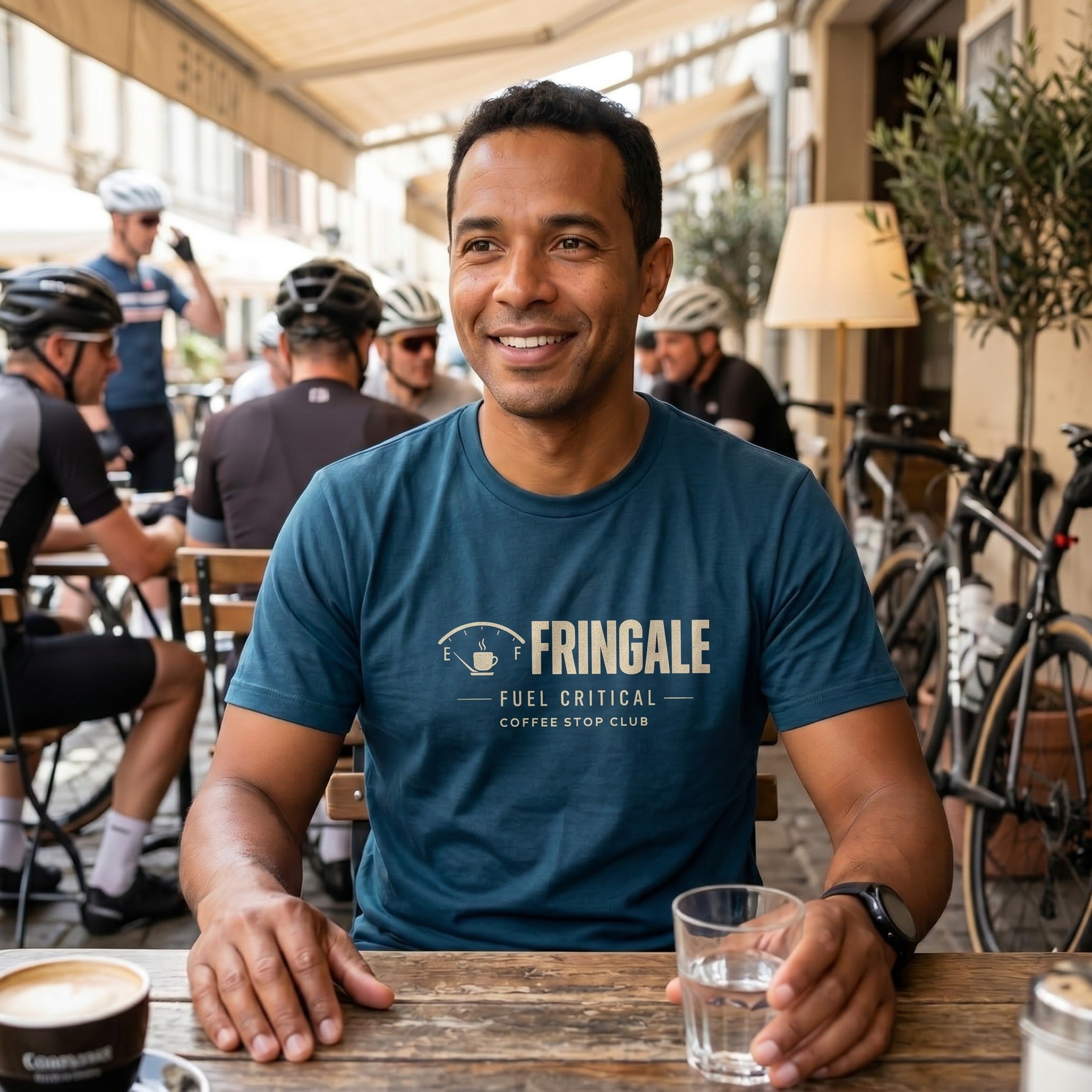 Fringale Fuel Critical Tour T‑Shirt — Navy lifestyle