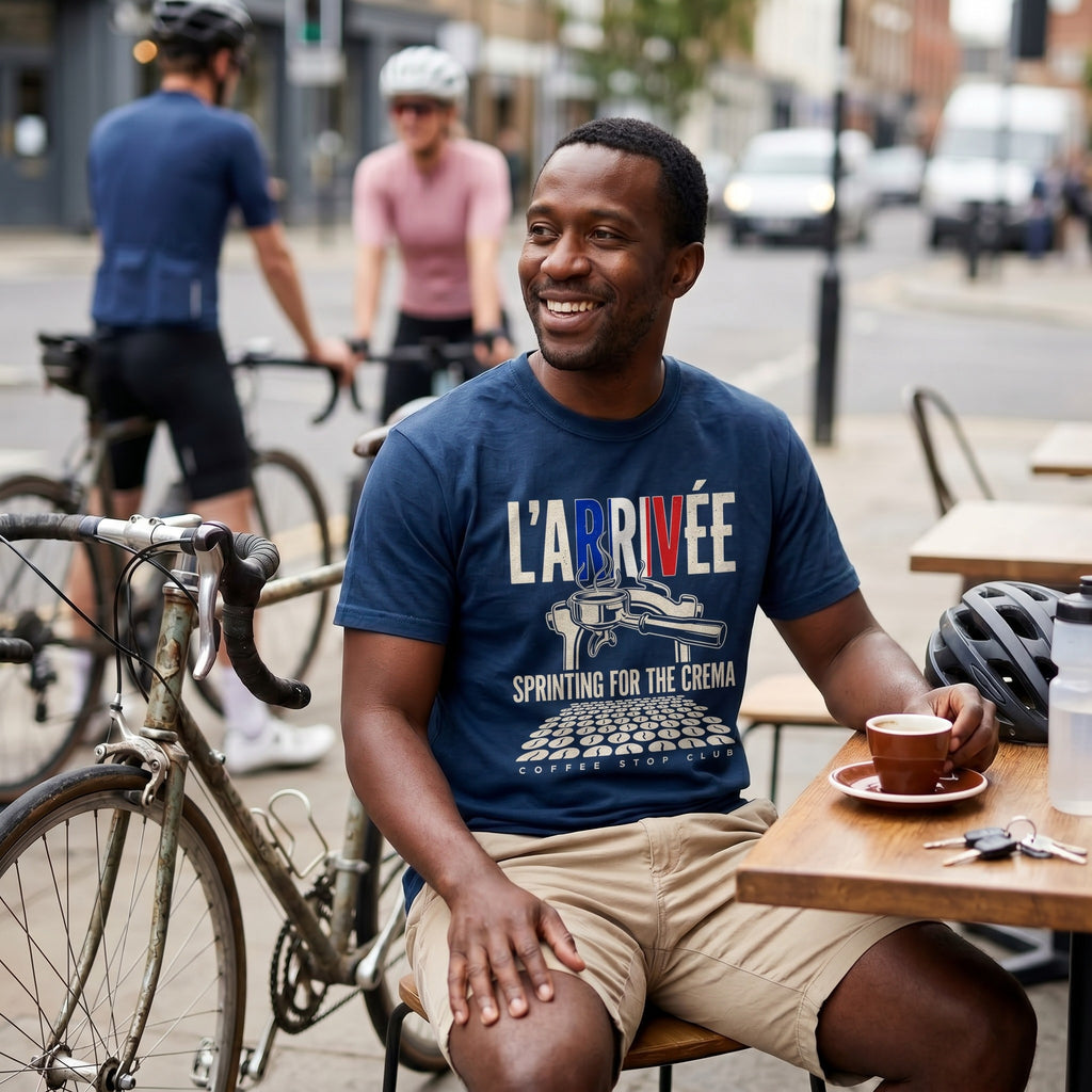 L'Arrivée TdF Cycling T-Shirt — Navy lifestyle