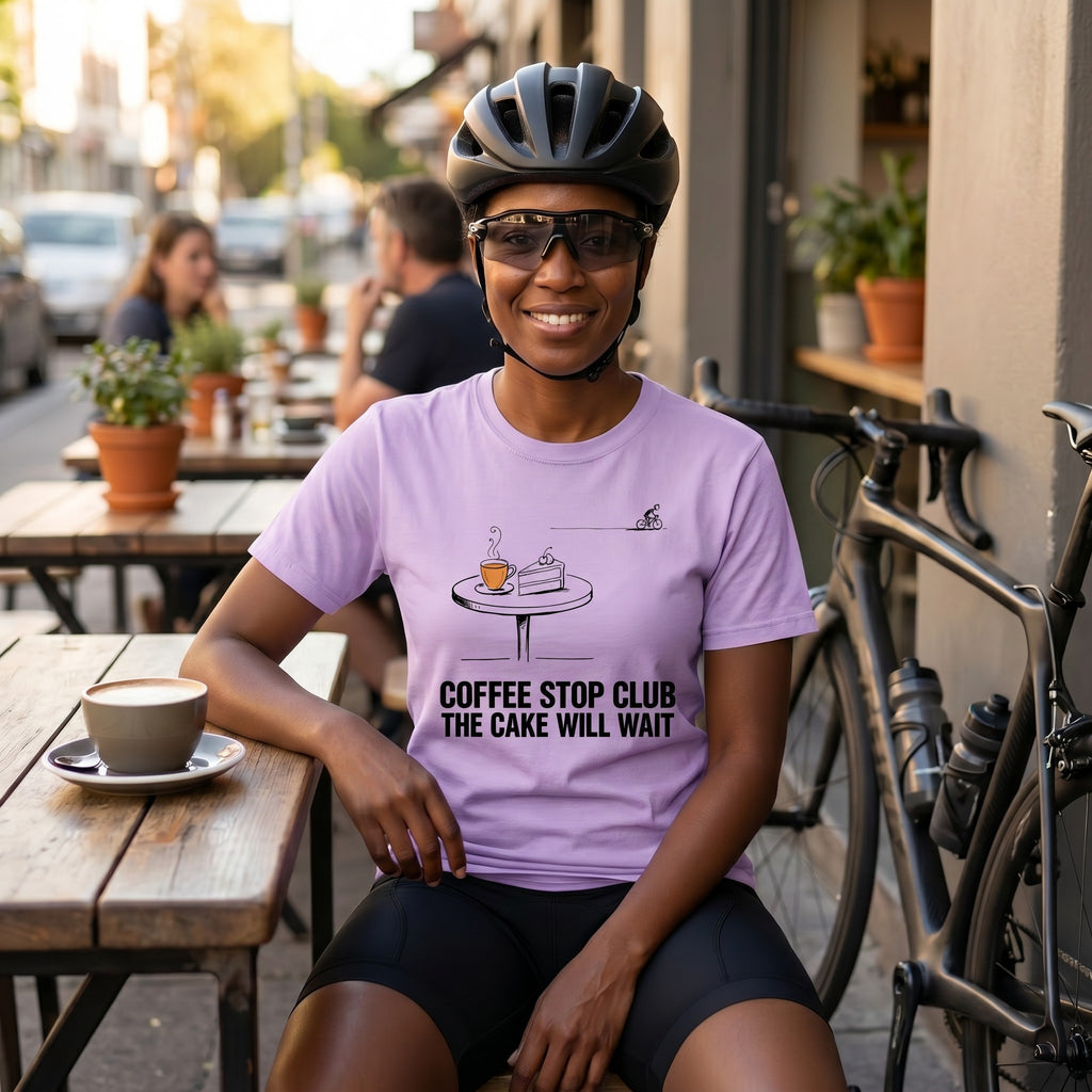 Cake Will Wait Cycling T-Shirt — Orchid lifestyle