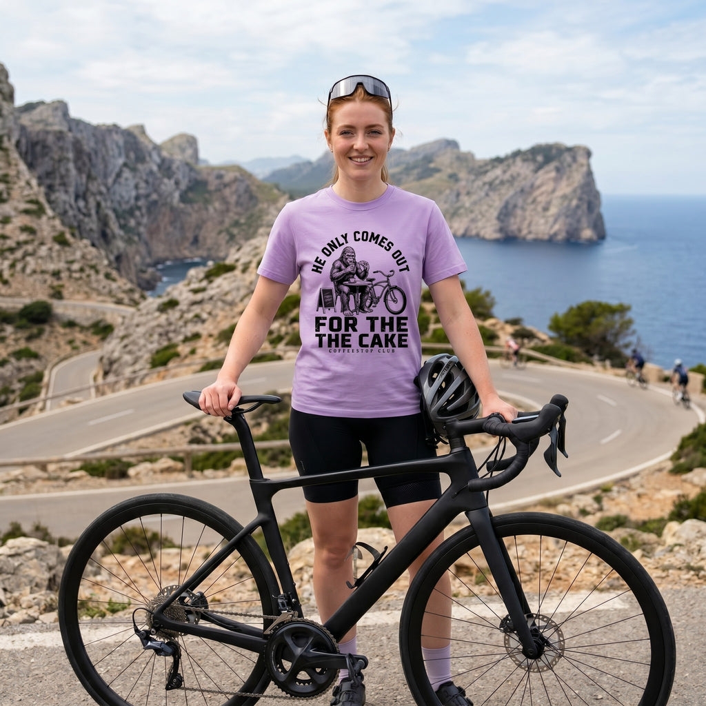 Only For The Cake Cyclist T-Shirt — Orchid lifestyle