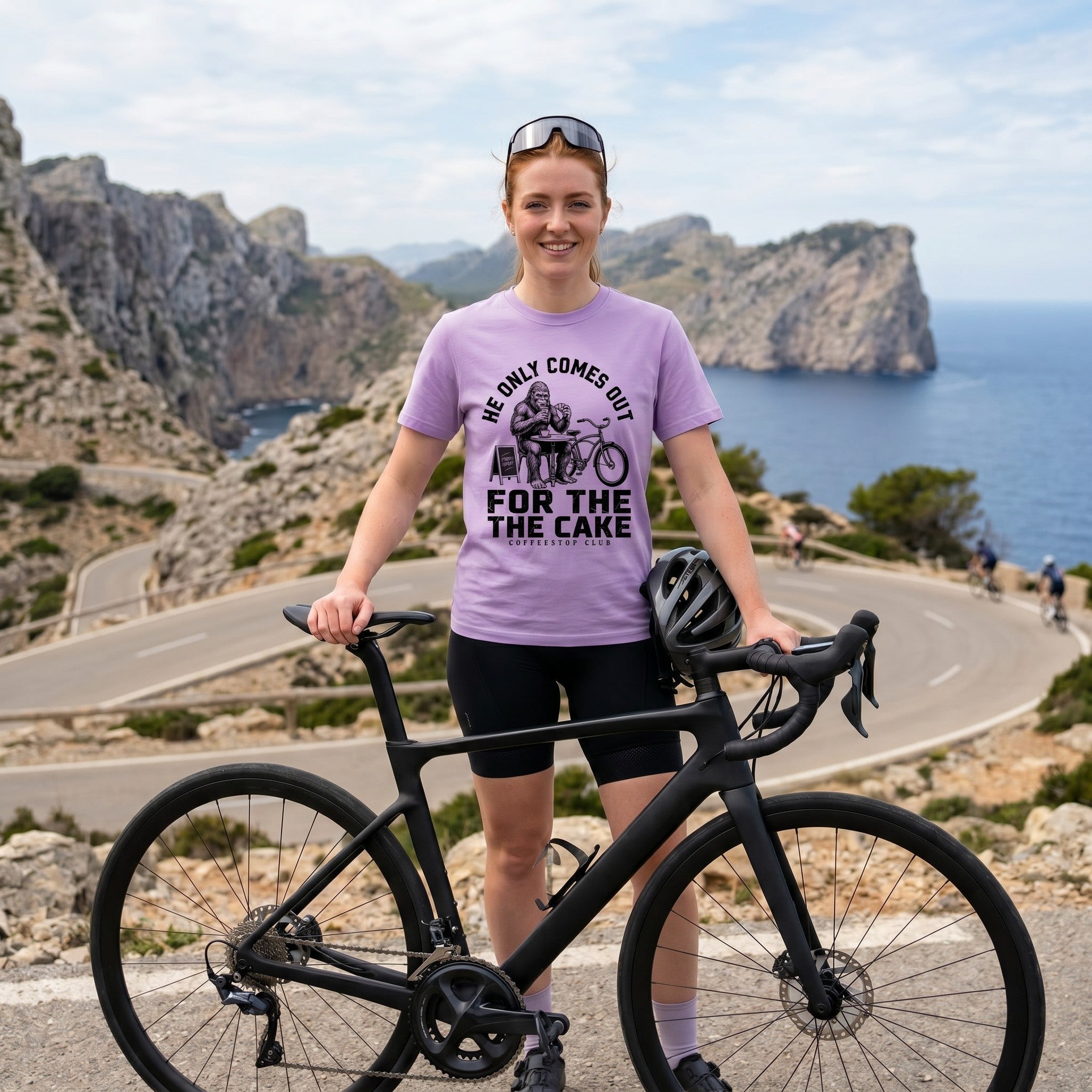 Only For The Cake Cyclist T-Shirt — Orchid lifestyle