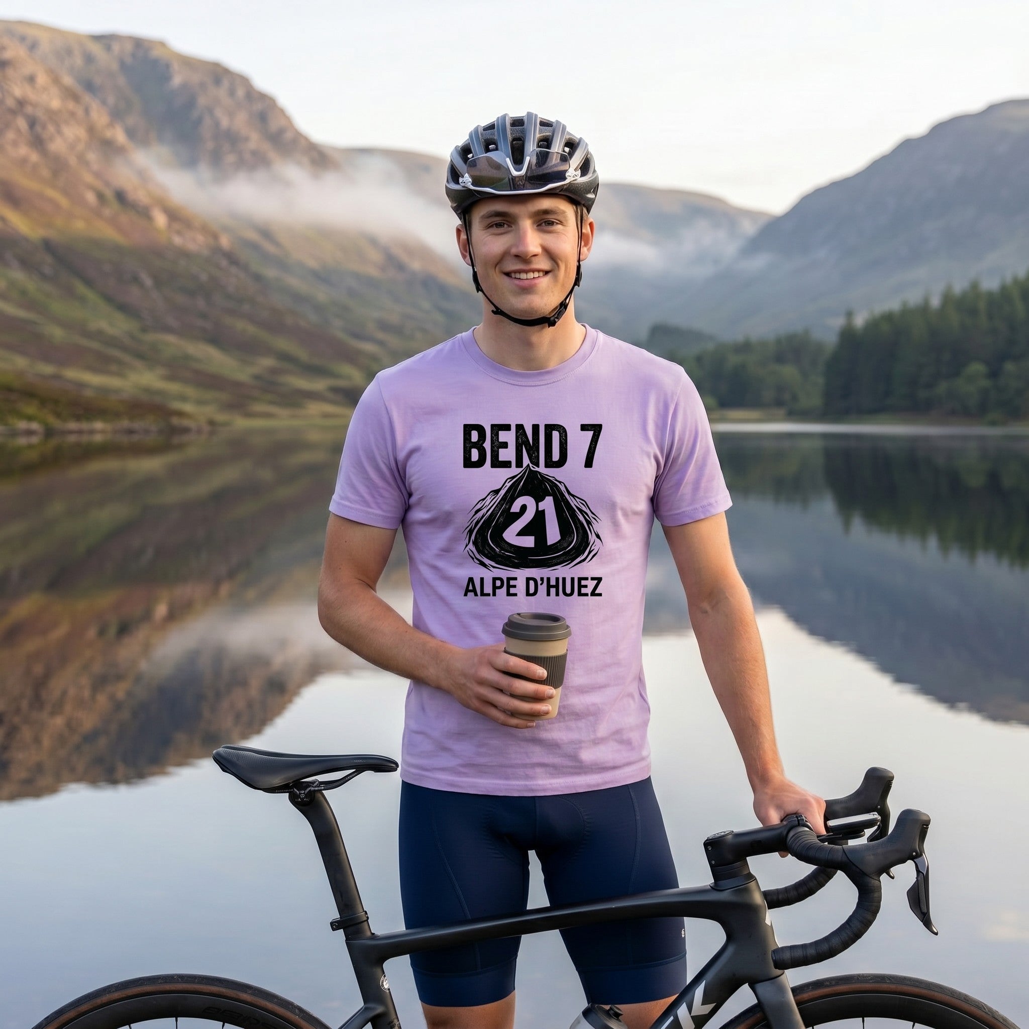 Bend 7 Alpe d'Huez Cyclist T-Shirt — Orchid lifestyle