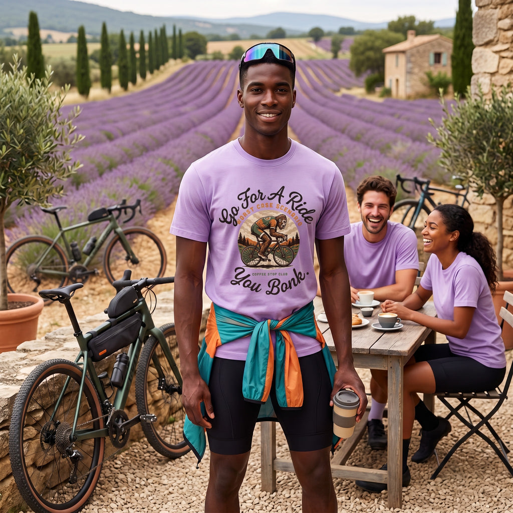 Go For A Ride Biker T‑Shirt — Orchid lifestyle