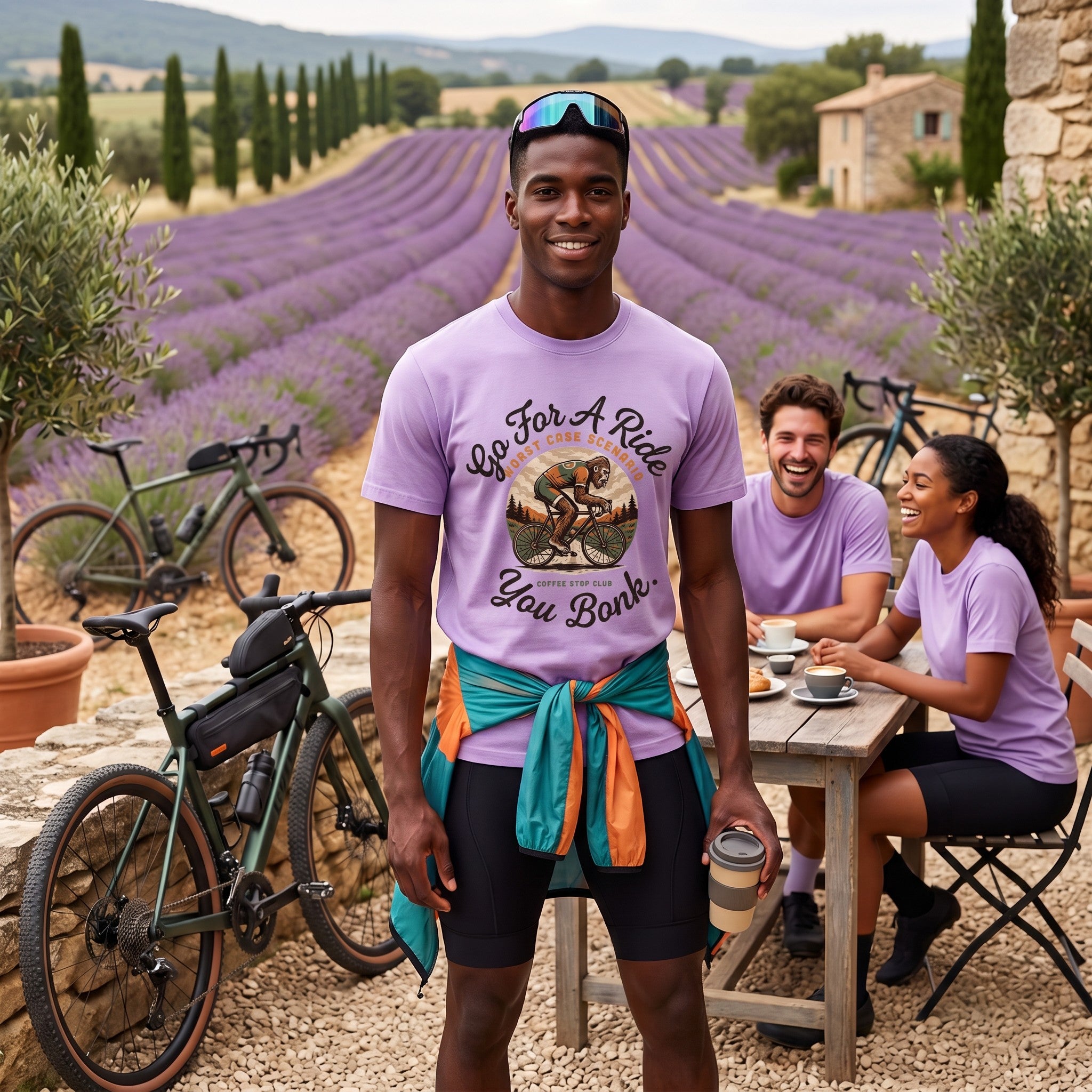 Go For A Ride Biker T‑Shirt — Orchid lifestyle