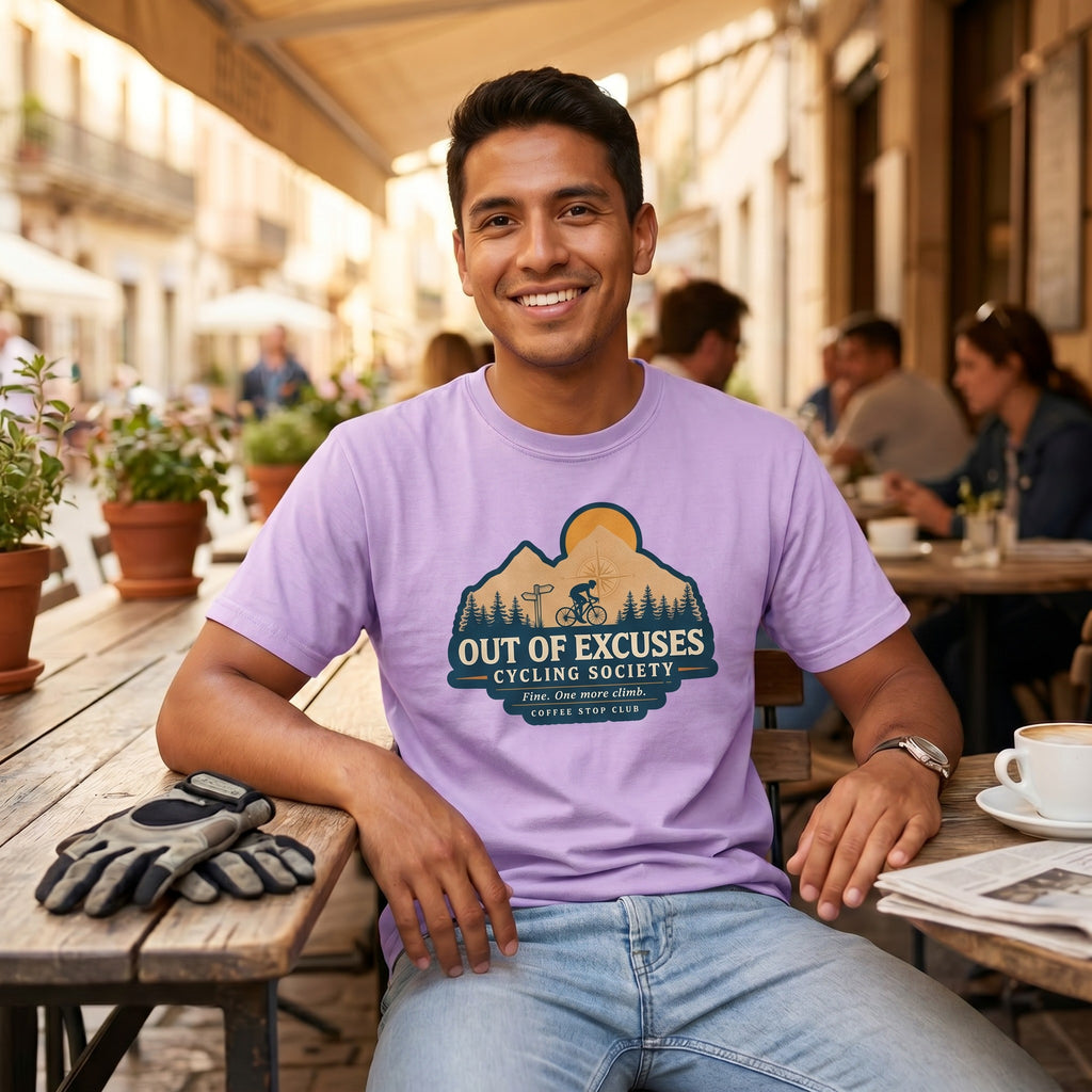 Out of Excuses Cyclist T-Shirt — Orchid lifestyle