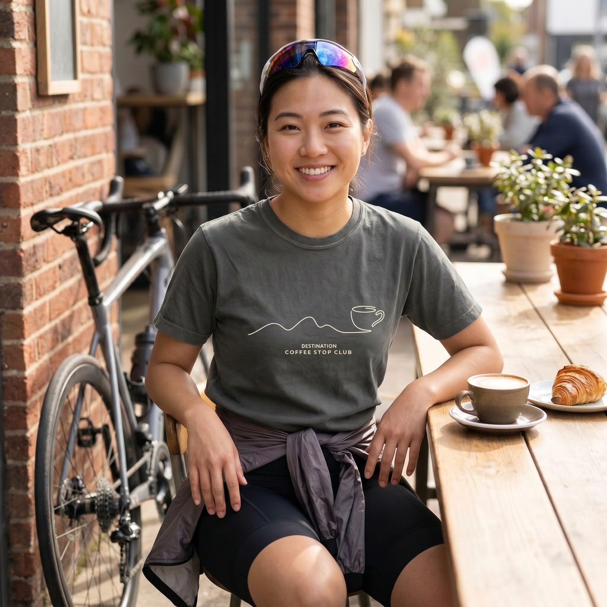 Destination Cycling T-Shirt — Pepper lifestyle