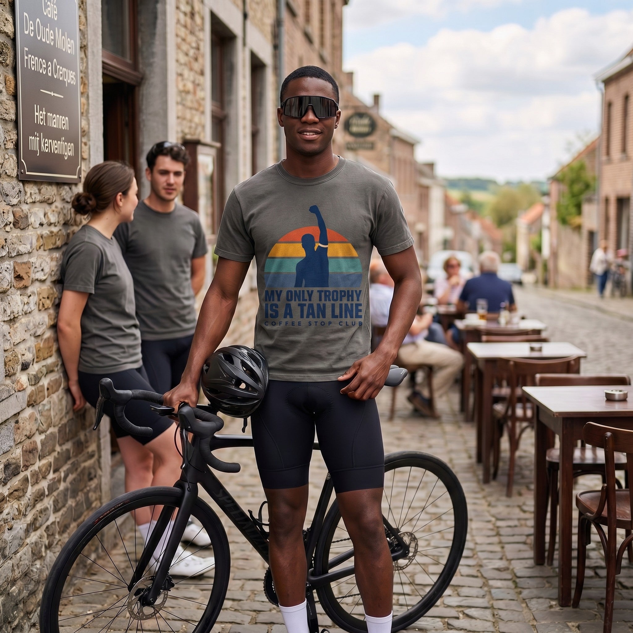Tan Line Trophy Cycling T-Shirt — Pepper lifestyle