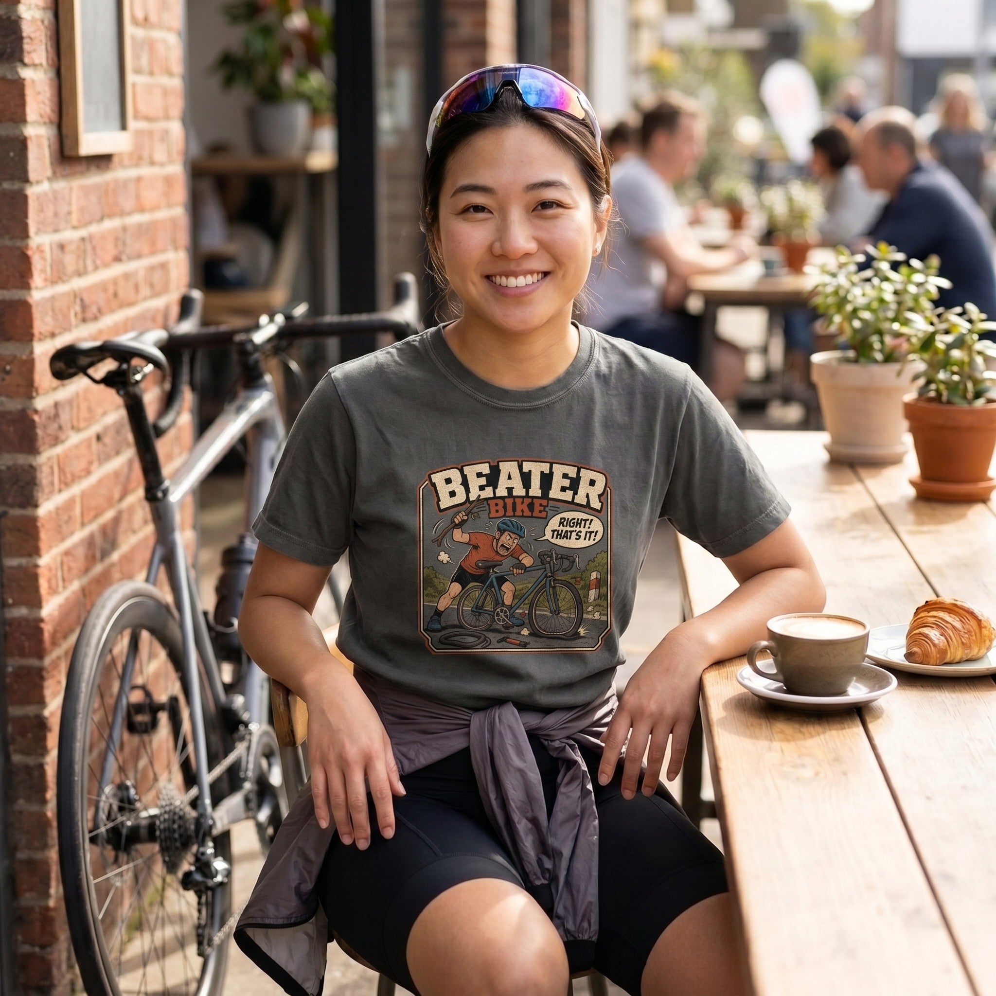 Beater Bike Comic T‑Shirt — Pepper lifestyle