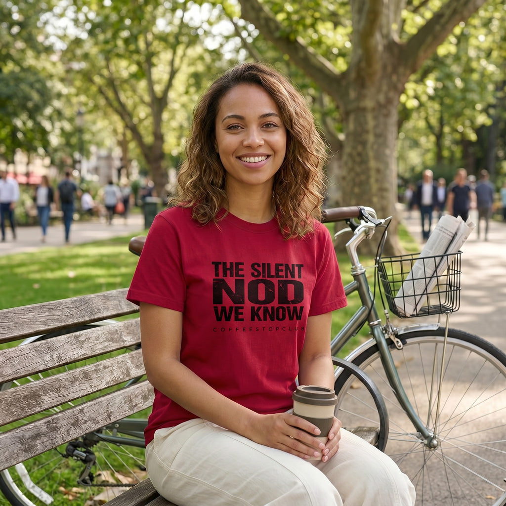 Silent Nod T‑Shirt — Red lifestyle