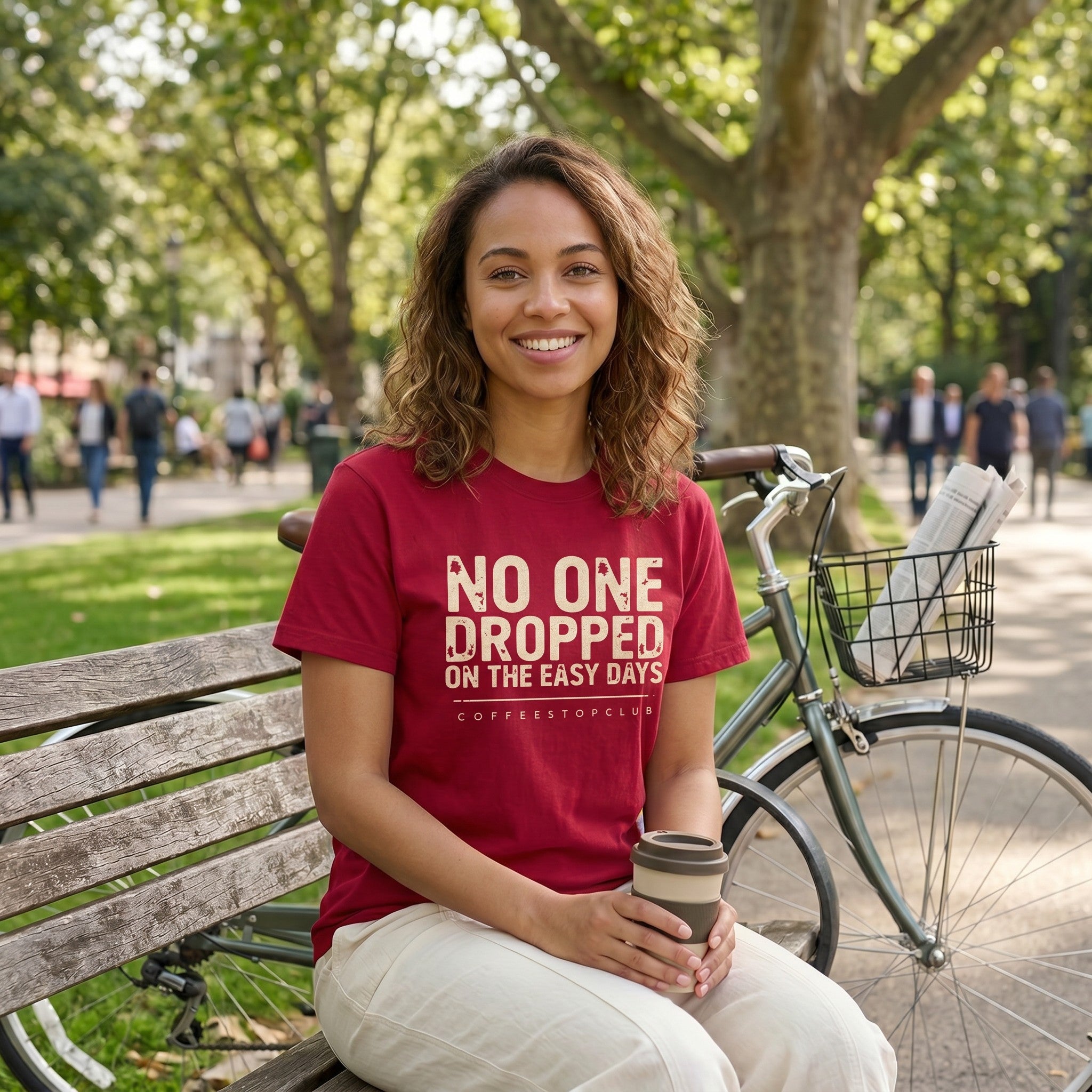 No-one Dropped T‑Shirt — Red lifestyle