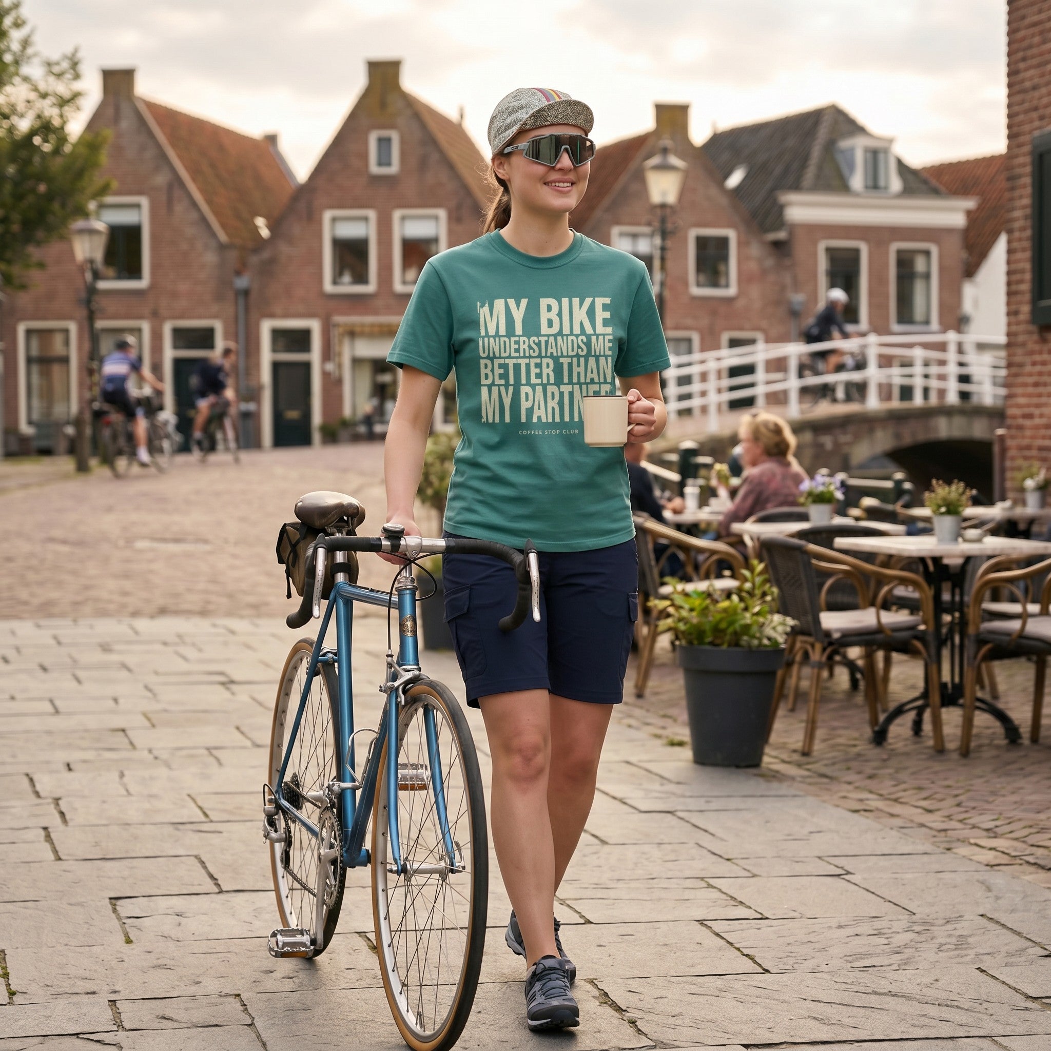 My Bike - My Partner - Just Sayin' T‑Shirt — Seafoam lifestyle
