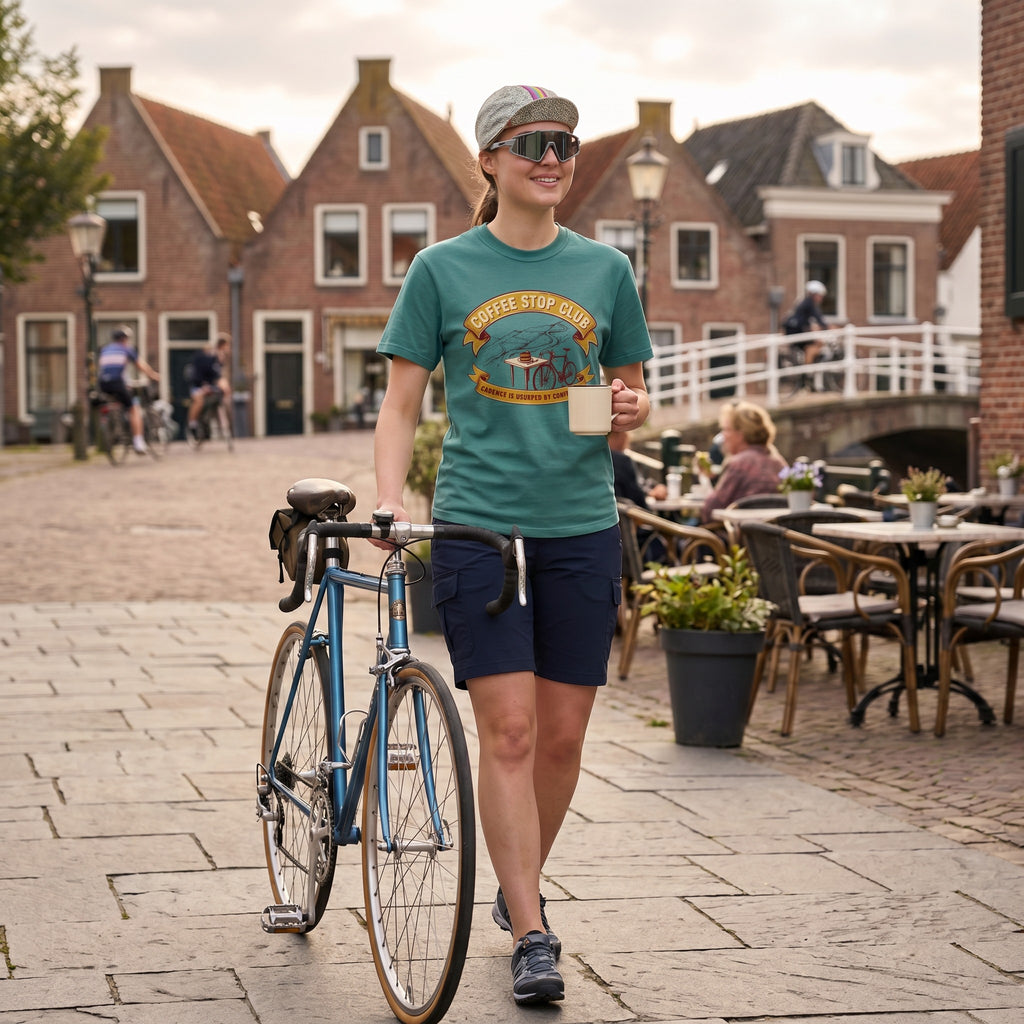 Cadence Confection Cycling T‑Shirt — Seafoam lifestyle