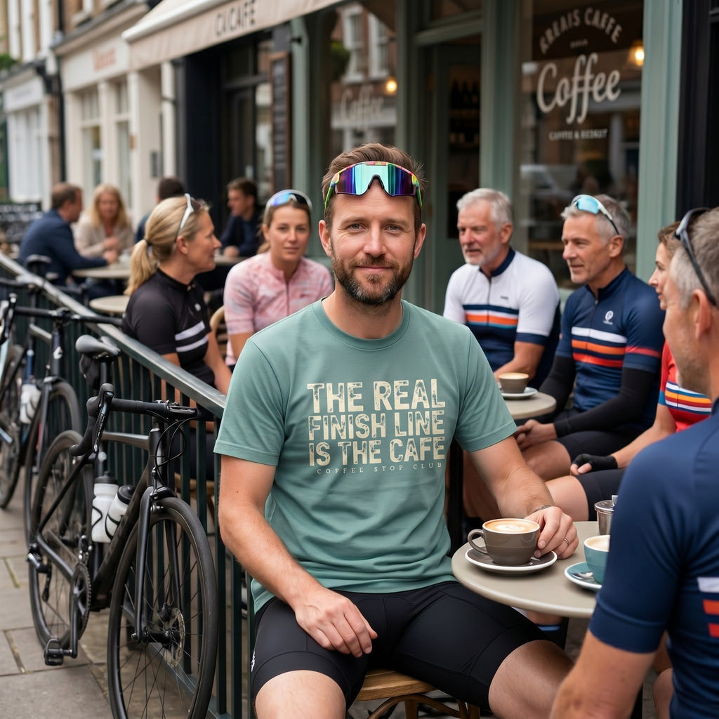 The Real Finish Line T‑Shirt — Seafoam lifestyle