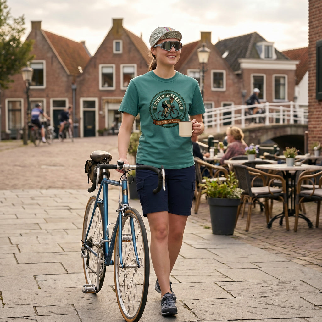 Never Gets Easier T-Shirt — Seafoam lifestyle