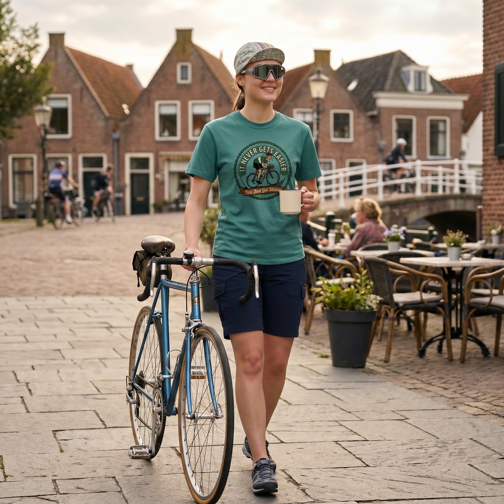 Never Gets Easier T-Shirt — Seafoam lifestyle