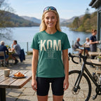 KOM Cake Stop Cycling T-Shirt — Seafoam lifestyle