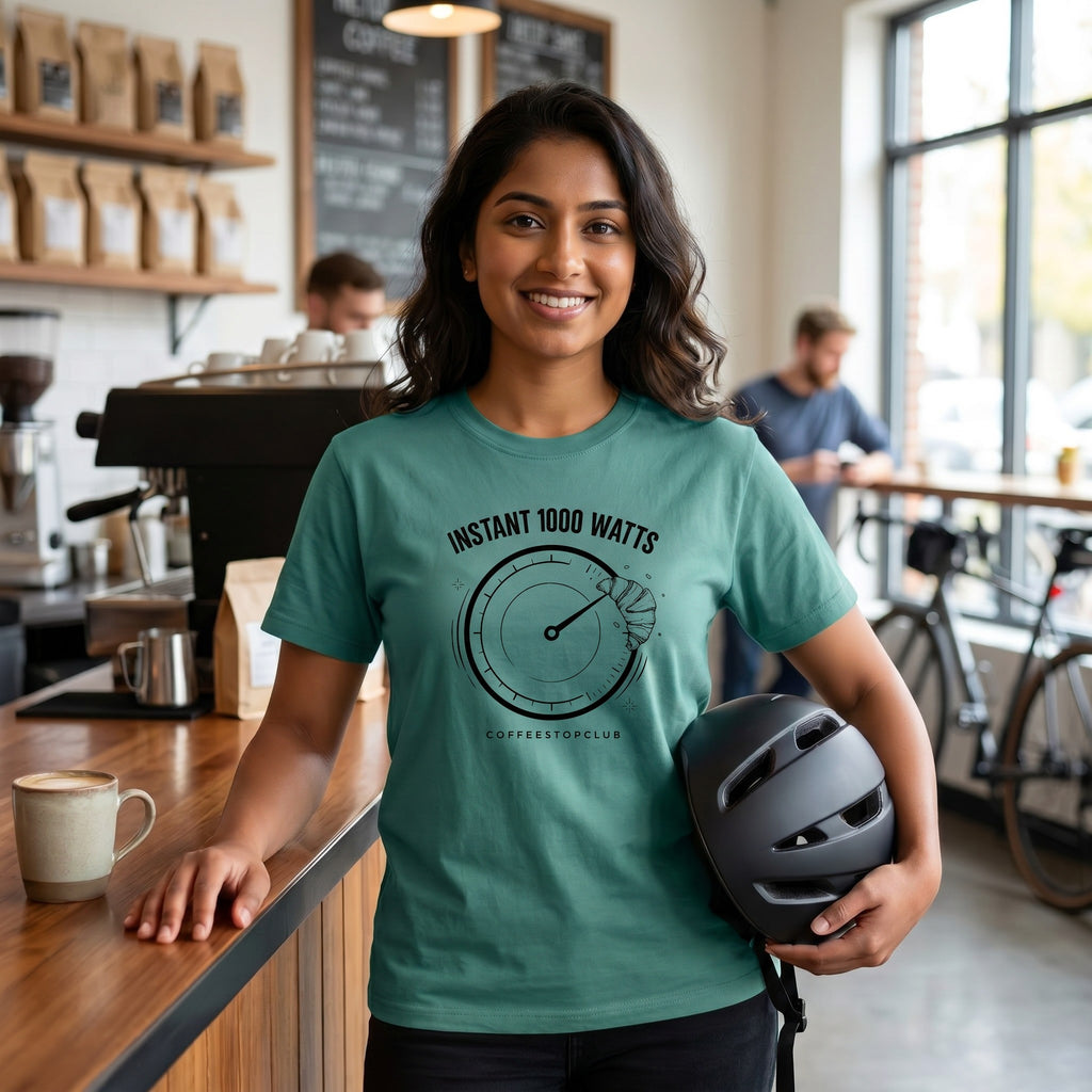 Instant 1,000 Watts Cycling T-Shirt — Seafoam lifestyle