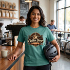 Vintage Coffee Stop Club T‑Shirt — Seafoam lifestyle