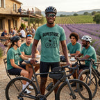 Domestique Delivery Cyclist T-Shirt — Seafoam lifestyle