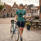 Only For The Cake Cyclist T-Shirt — Seafoam lifestyle