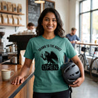 Drawn to the Roast Cycling T-Shirt — Seafoam lifestyle