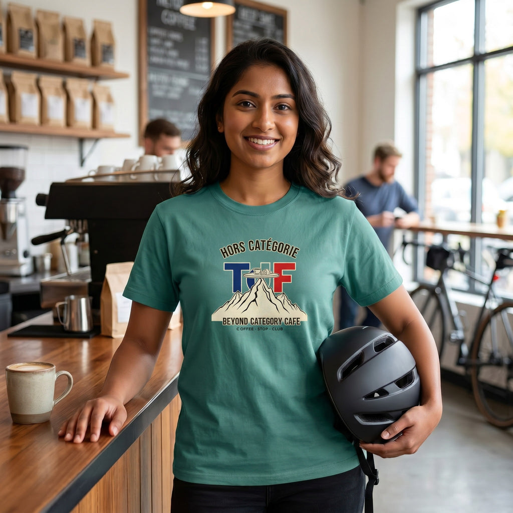 Hors Catégorie TdF Cycling T-Shirt — Seafoam lifestyle
