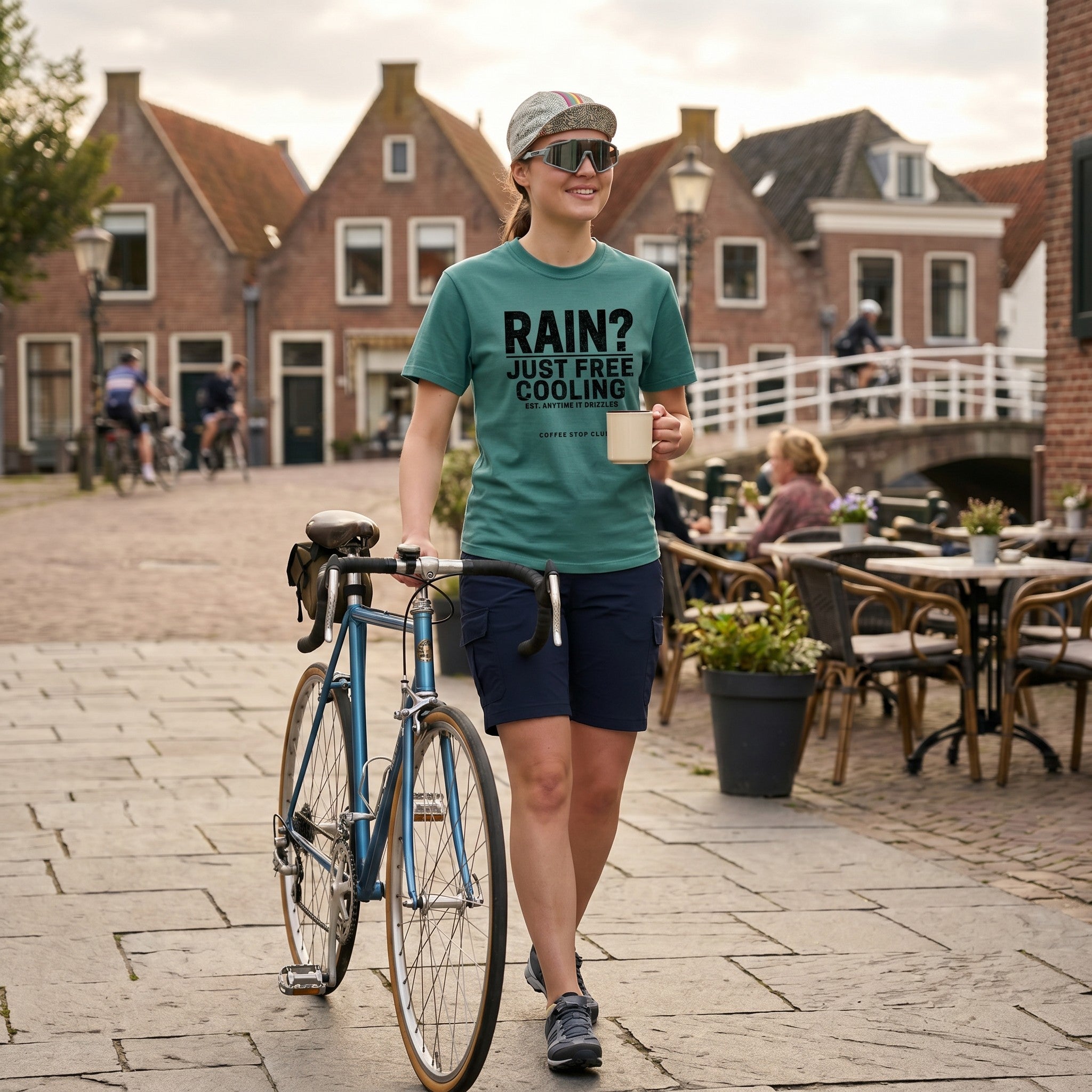 Rain Free Cooling T-Shirt — Seafoam lifestyle