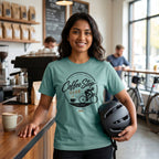Good Coffee Stop Club T‑Shirt — Seafoam lifestyle