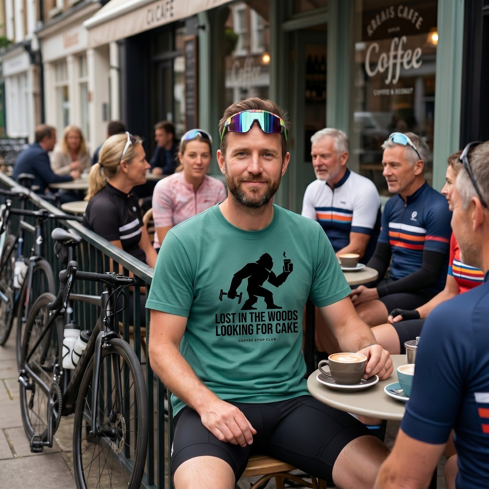 Lost in the Woods Bigfoot T‑Shirt — Seafoam lifestyle