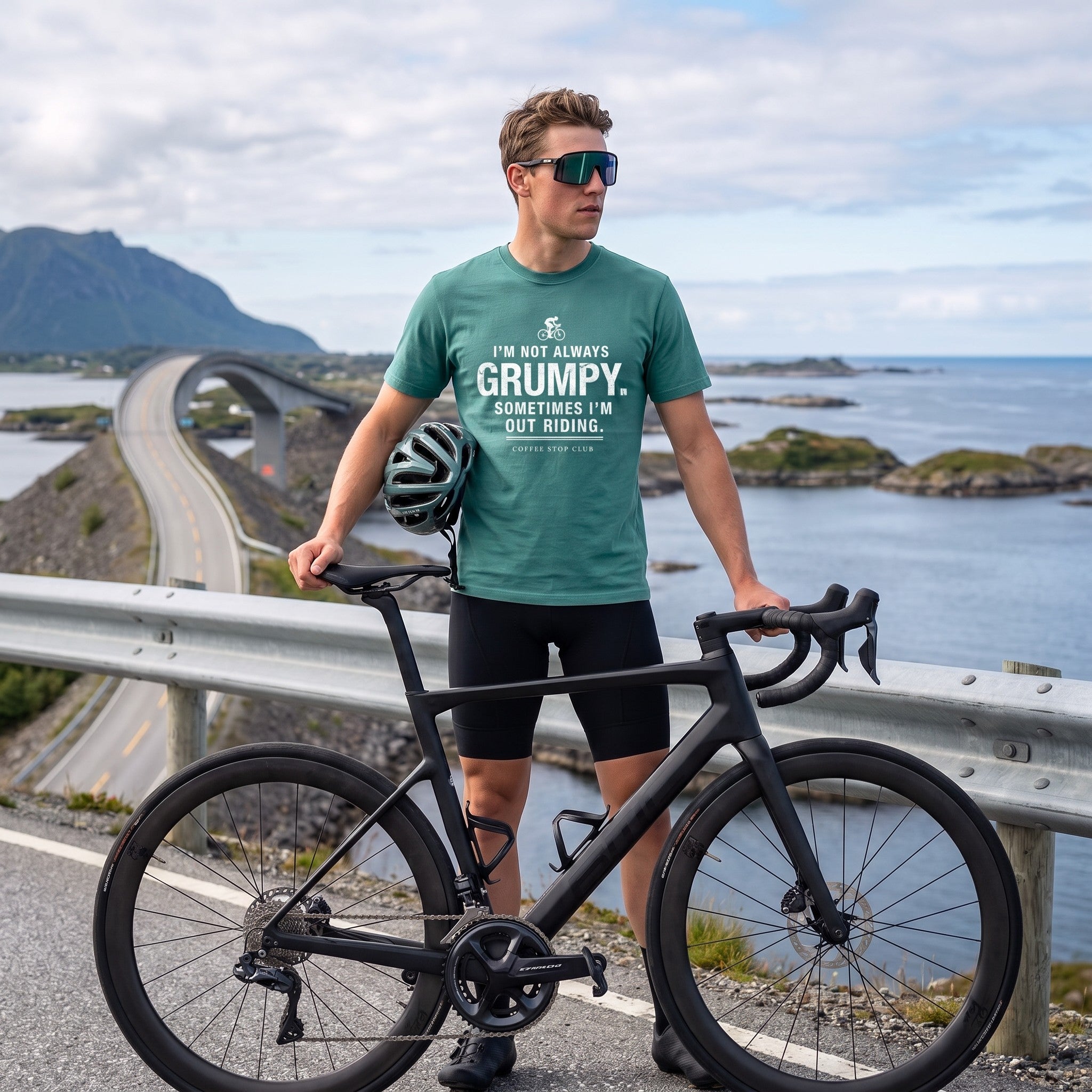 I'm Not Always Grumpy T-Shirt — Seafoam lifestyle