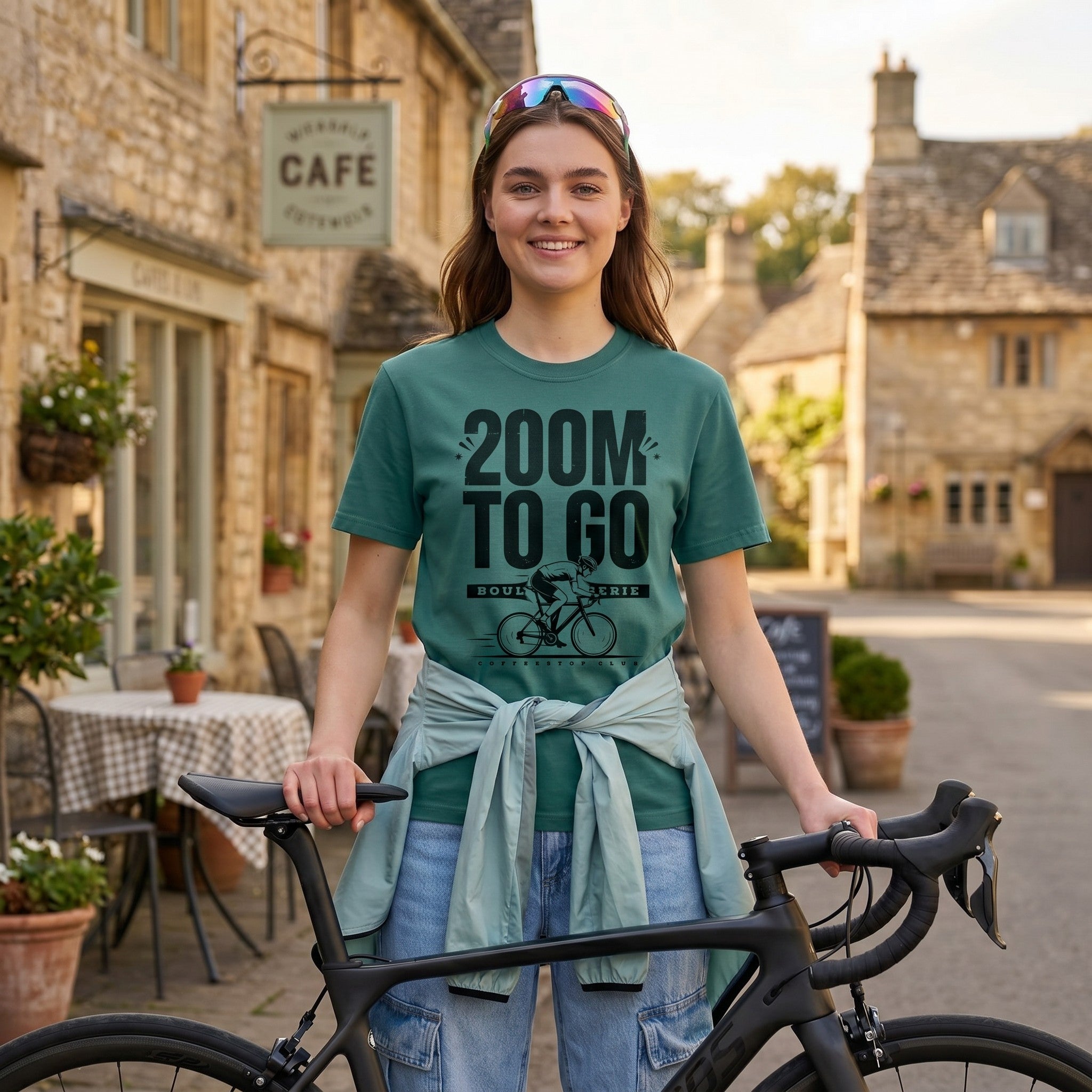 200M To Go Cycling T-Shirt — Seafoam lifestyle