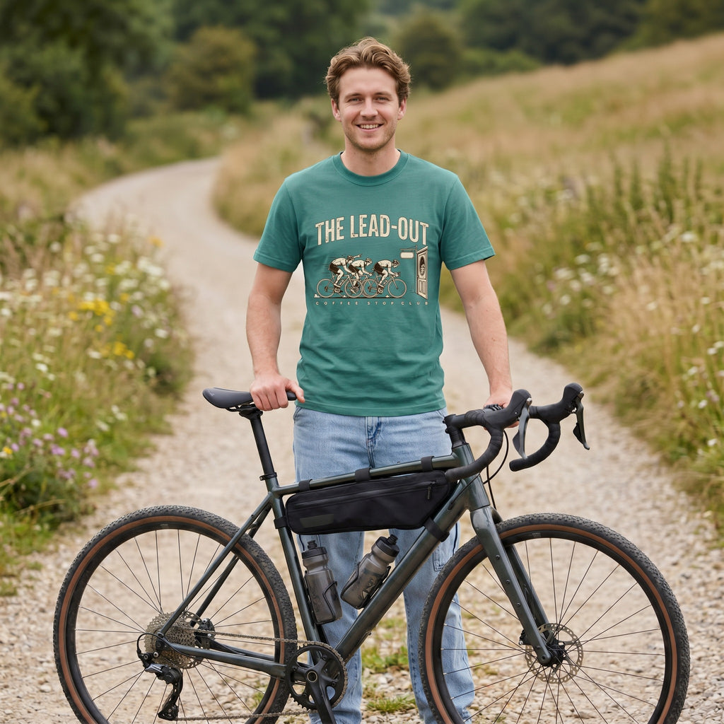The Lead Out Cycling T-Shirt — Seafoam lifestyle