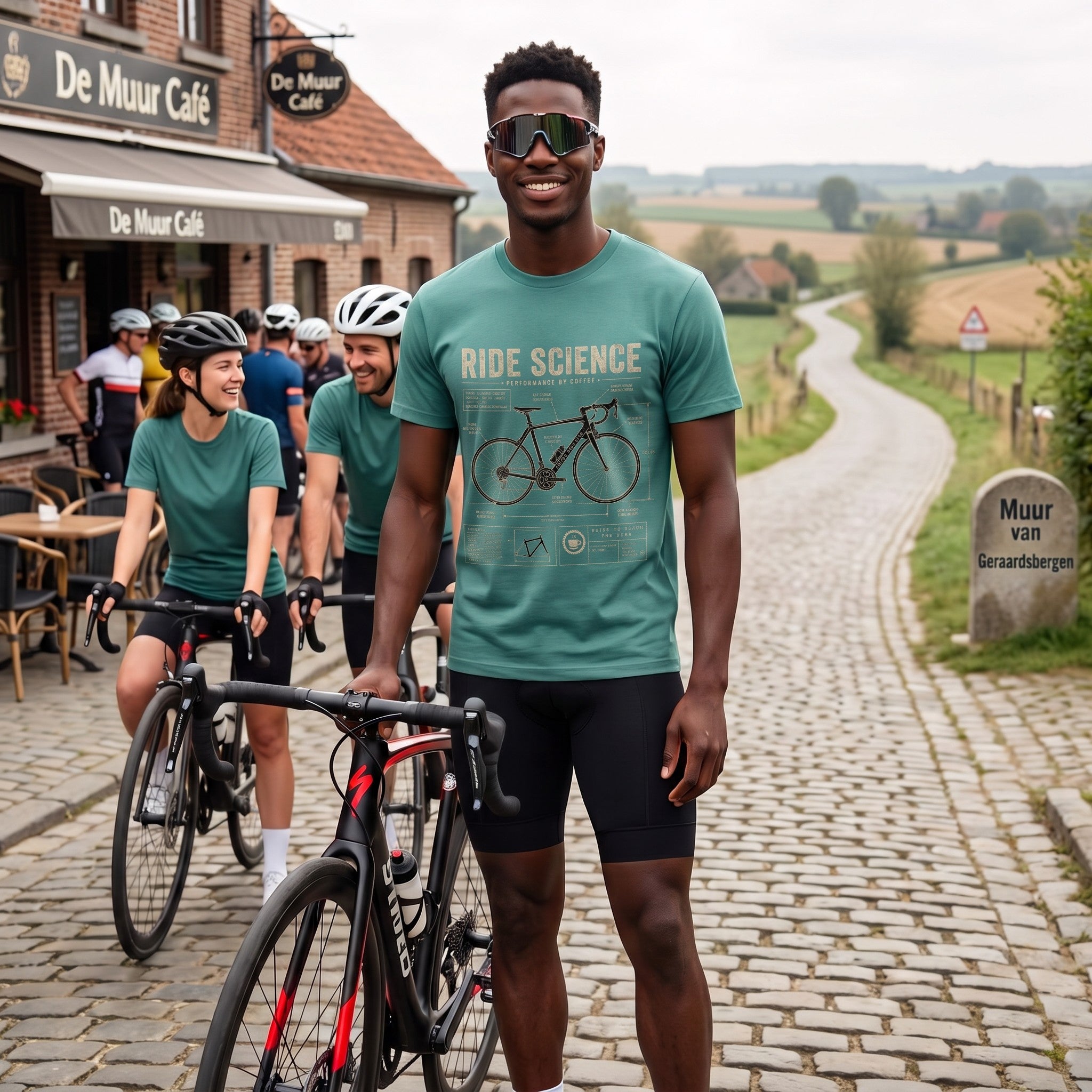 Ride Science Bike T-Shirt — Seafoam lifestyle