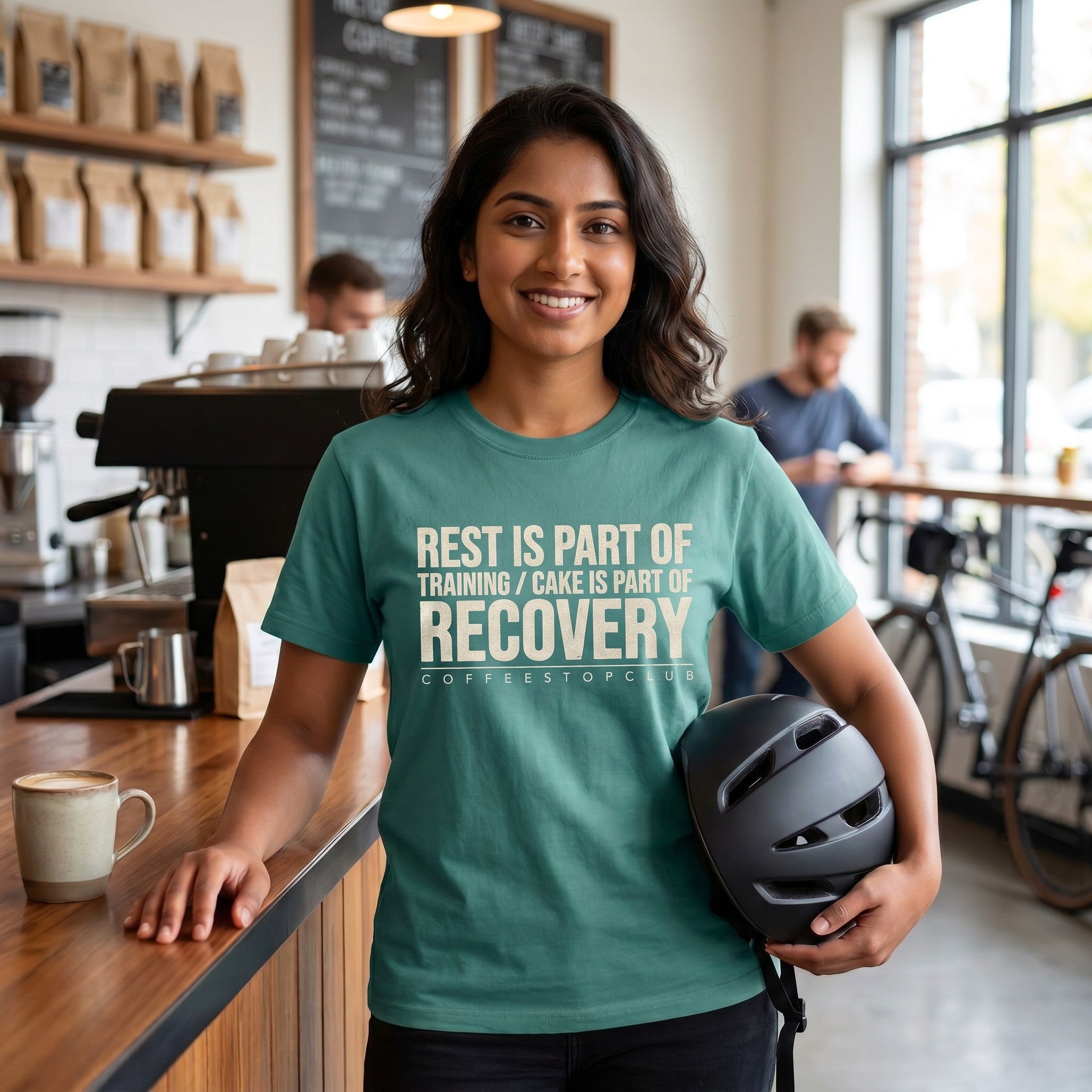 Rest is Recovery T‑Shirt — Seafoam lifestyle